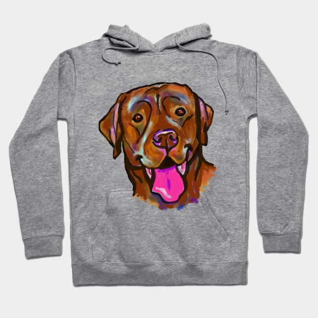 The Happy Chocolate Lab Love of my Life Hoodie by lalanny